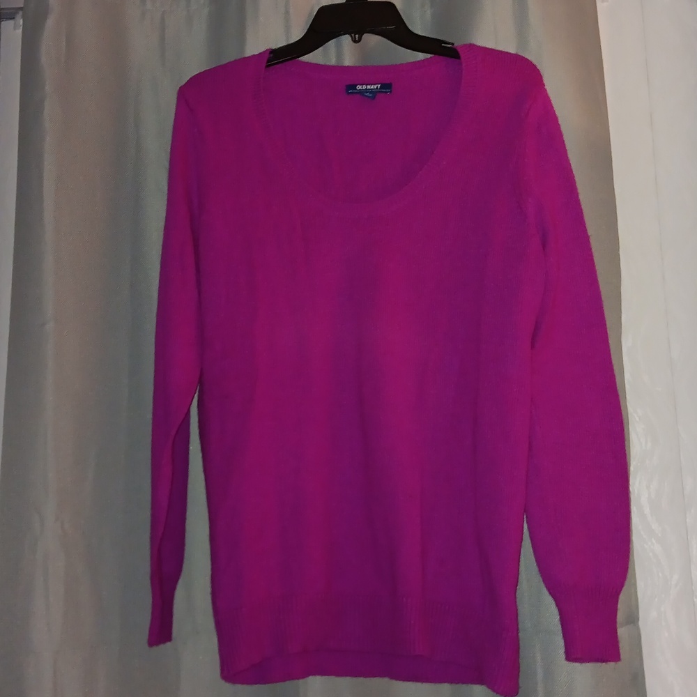 Old Navy scoop neck Sweater fuschia Large